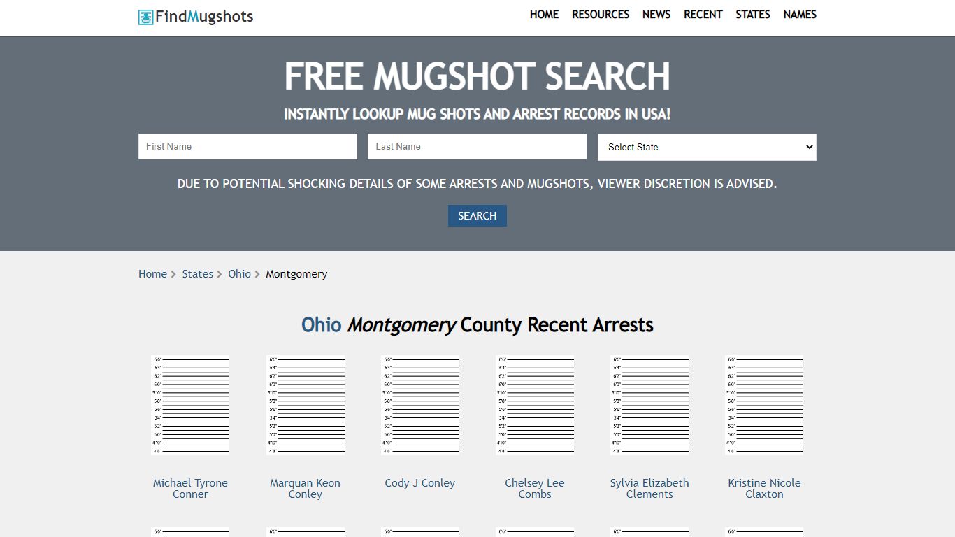 Find Montgomery Ohio Mugshots - Find Mugshots